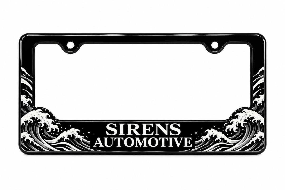 Sirens Automotive Wave License Plate Frame